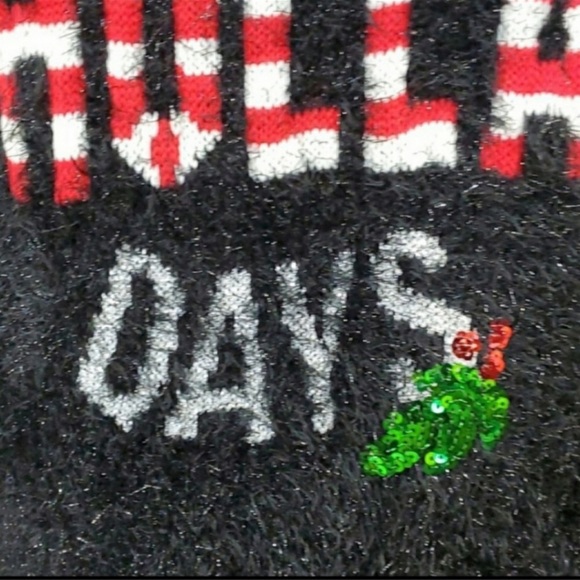 Target Black Fuzzy Embellished Christmas Sweater M - Picture 7 of 7